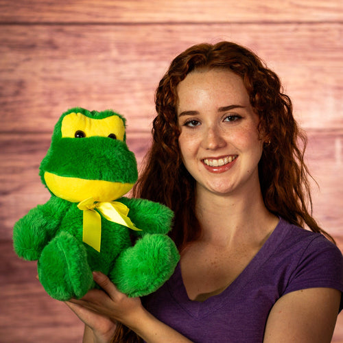 10" Sitting Sunny Bow Frog