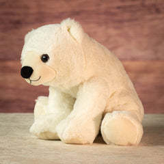 12" Sitting Snowcap Polar Bear