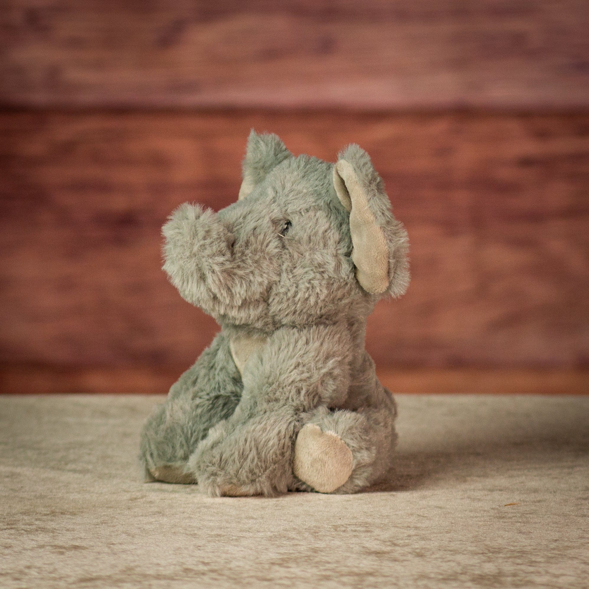 6.5" Sitting Gentle Gray Elephant