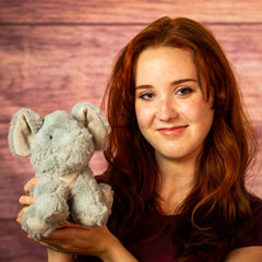 6.5" Sitting Gentle Gray Elephant