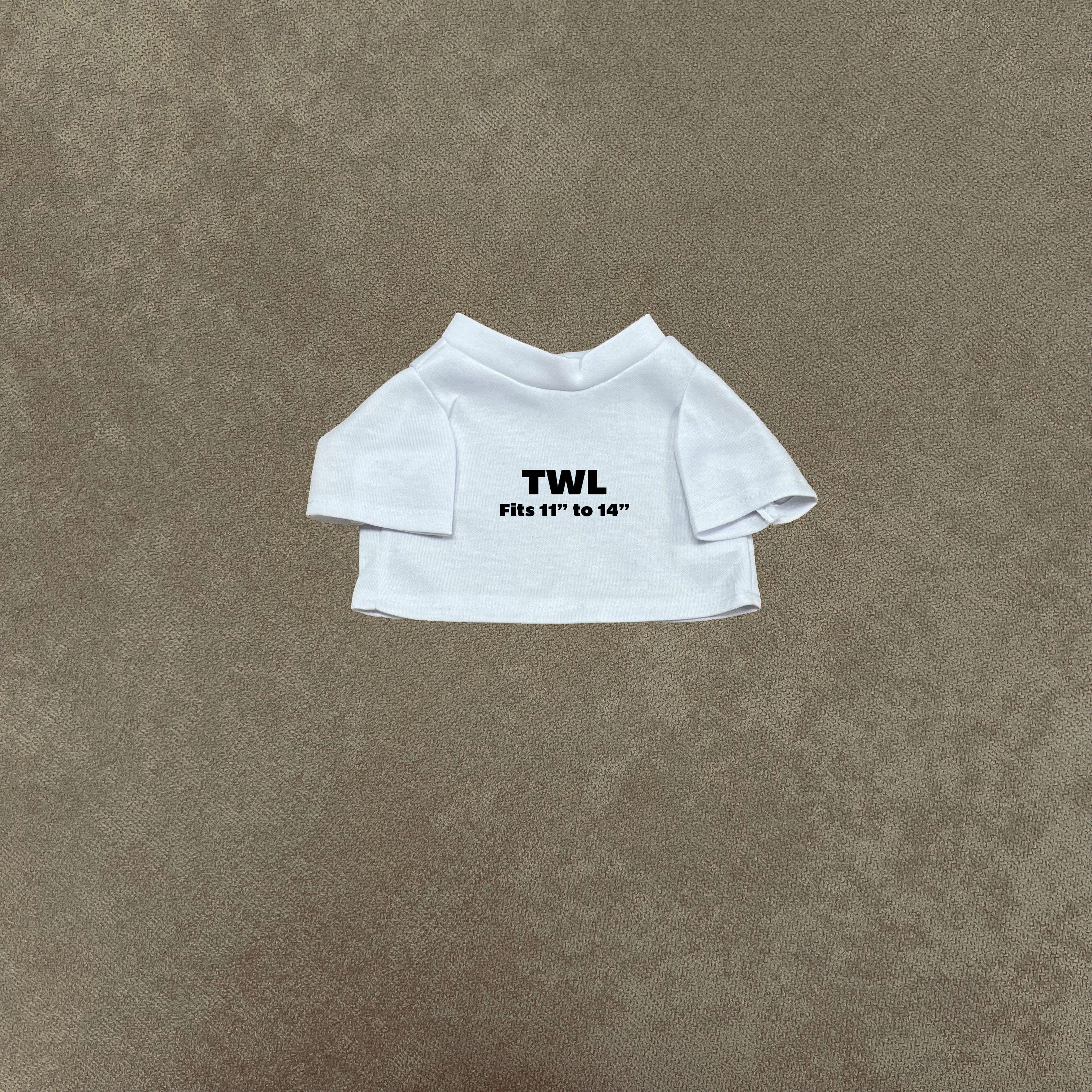 Blank T-Shirt for Teddy Bears from 6" to 14"