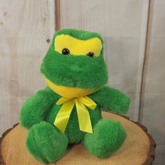 10" Sitting Sunny Bow Frog