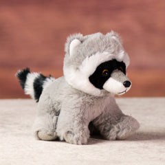 6 in little stuffed racoon