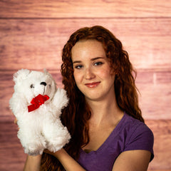 10" Besmirched Cuddle Bear in Classic White