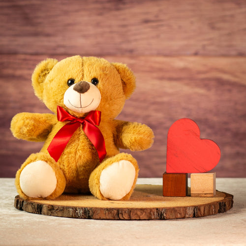 10" Sitting Brown Sweetheart Bear