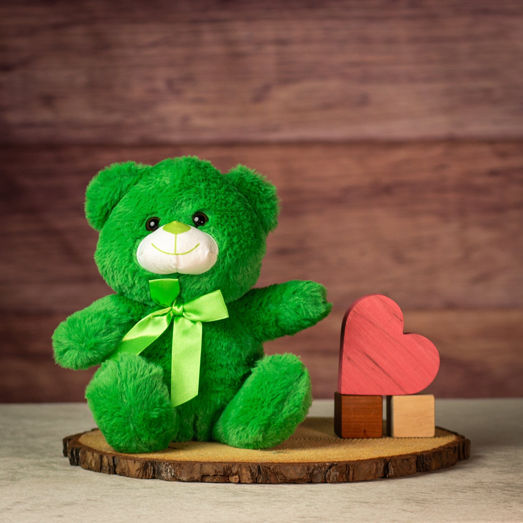 10" Sitting Emerald Green Bear