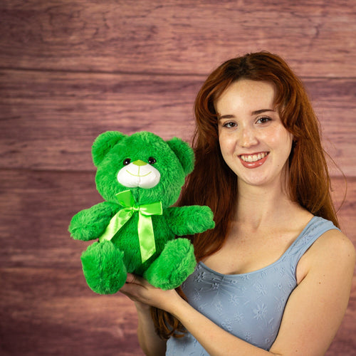 10" Sitting Emerald Green Bear