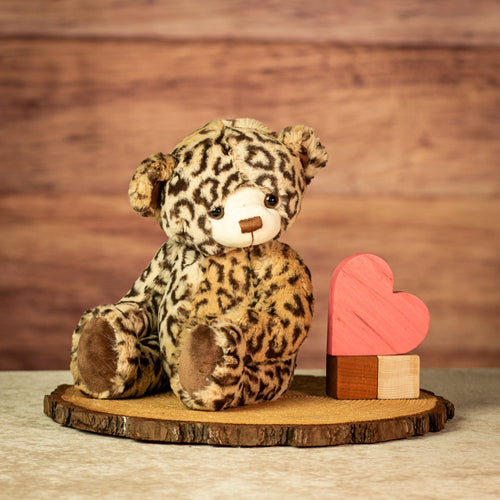 10" Sitting Premium Leopard Print Bear