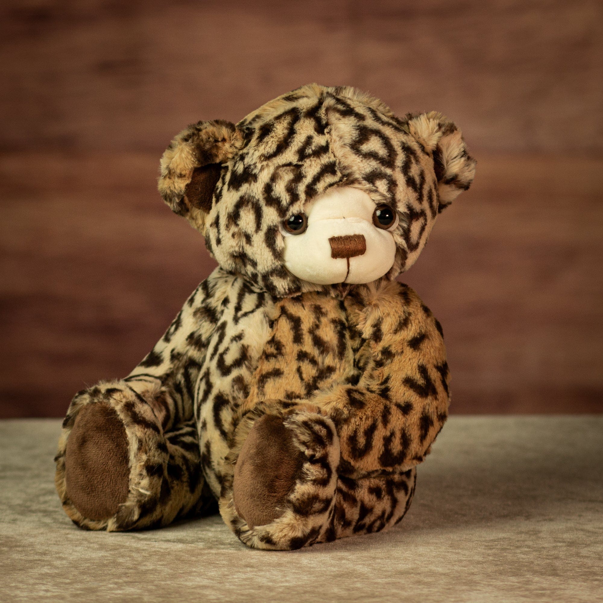 10" Sitting Premium Leopard Print Bear