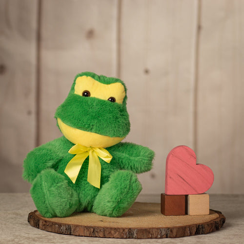 10" Sitting Sunny Bow Frog