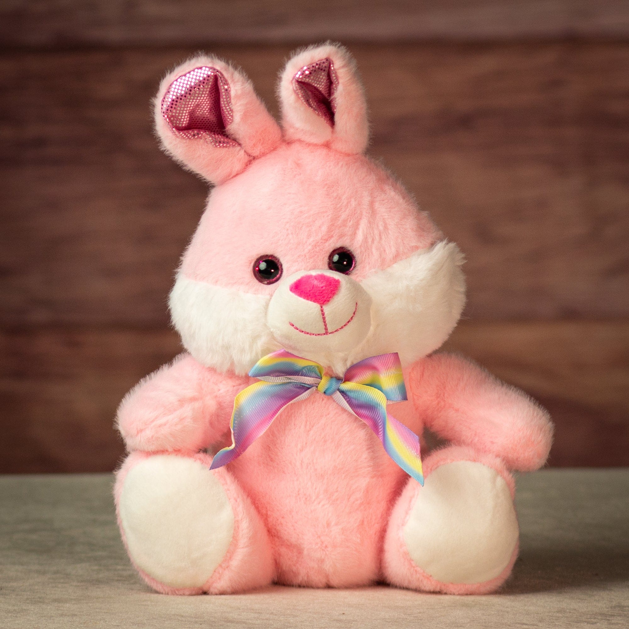 10" Sitting Sweet Stripe Bunny Trio