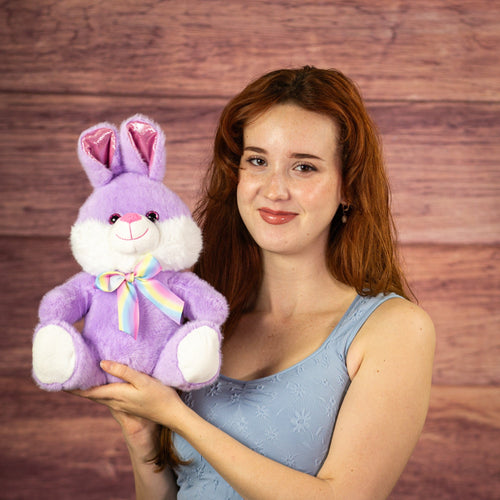 10" Sitting Sweet Stripe Bunny Trio