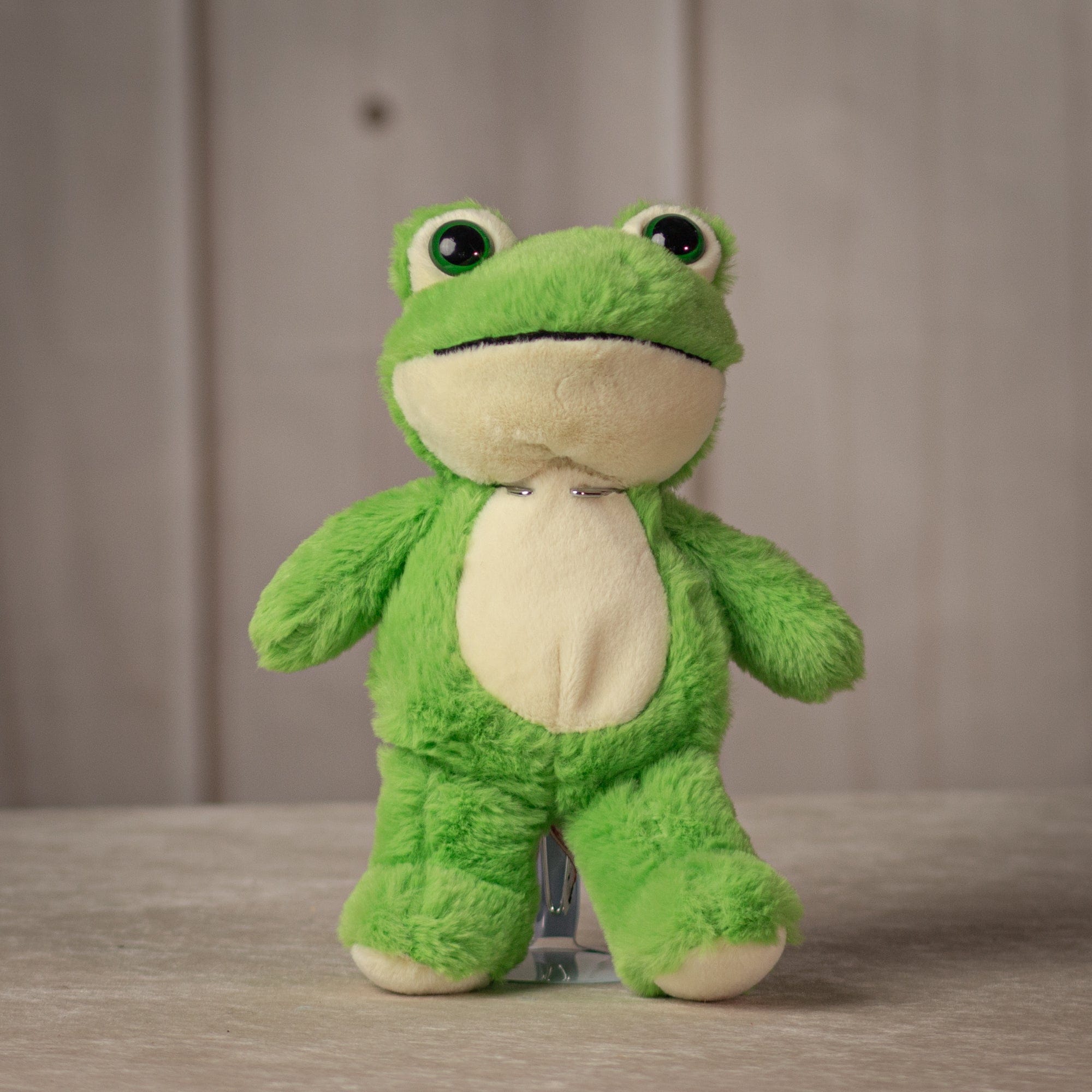 11 inch stuffed green frog