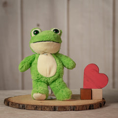 11 inch stuffed green frog