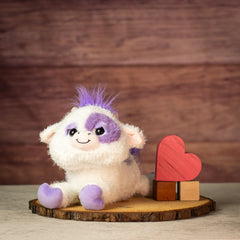 12" Laying Lavender Patch Cow