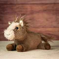 12" Laying Rustic Trail Horse