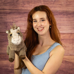 12" Laying Rustic Trail Horse