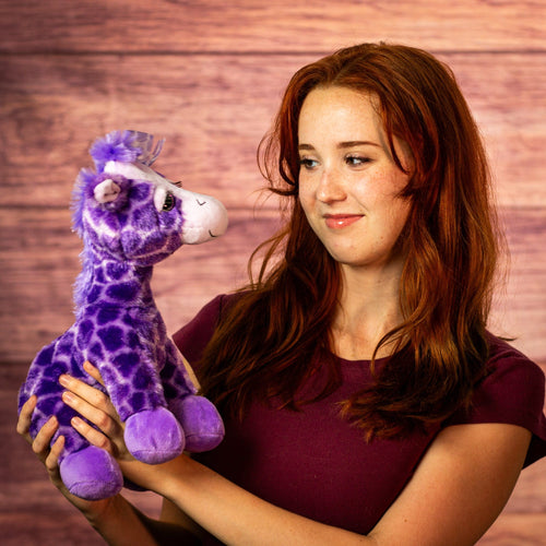 12" Purple Glam Giraffe Plush
