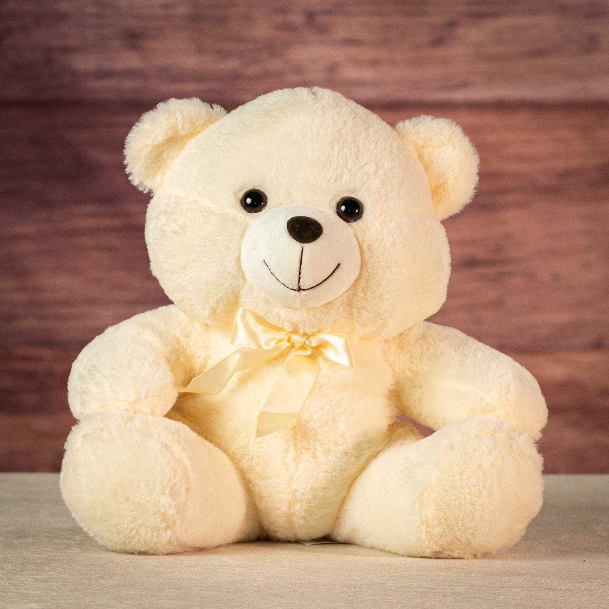 12" Sitting Cream & Cocoa Bears