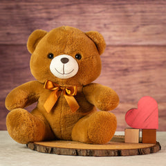 12" Sitting Cream & Cocoa Bears