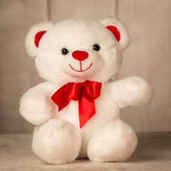 12" Sitting Sweetheart Bow Bear