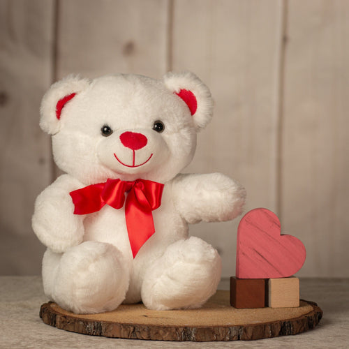 12" Sitting Sweetheart Bow Bear