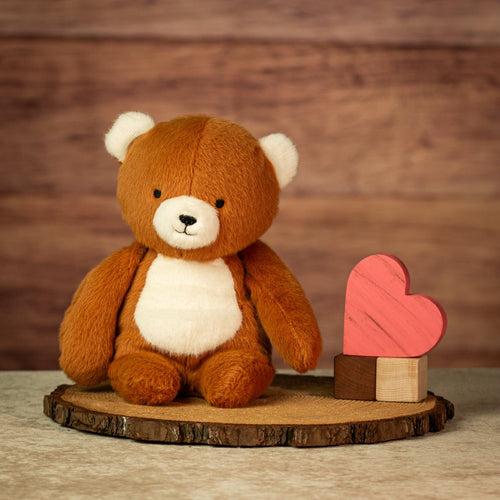 13" Cuddle Bean Brown Bear