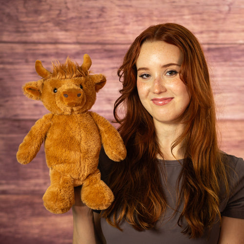 13" Cuddle Highland Honey Cow