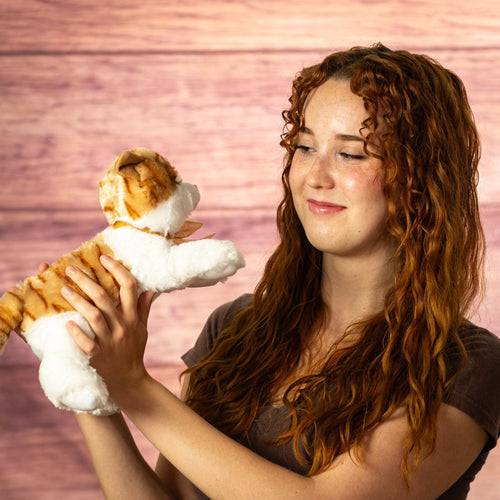 13" Laying Classic Tabby Cats