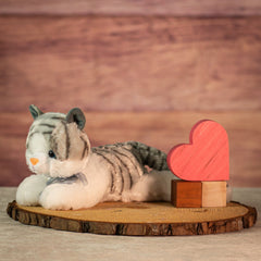 13" Laying Classic Tabby Cats