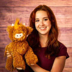 13" Laying Highland Cow