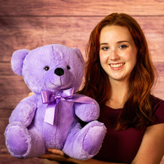 14" Lavender Bloom Colorama XL Bear