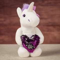 15" Sequin Heart Unicorn Duo