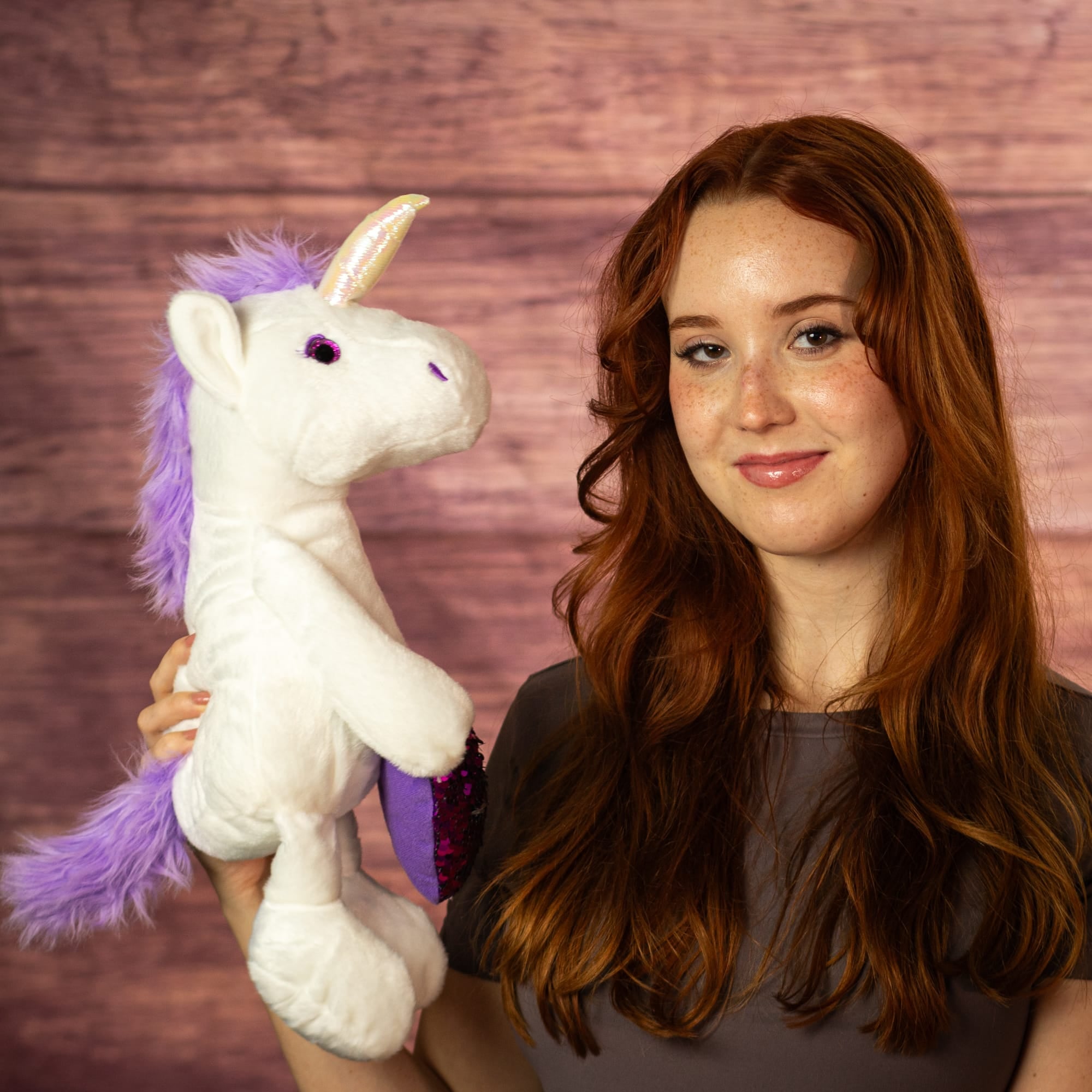 15" Sequin Heart Unicorn Duo