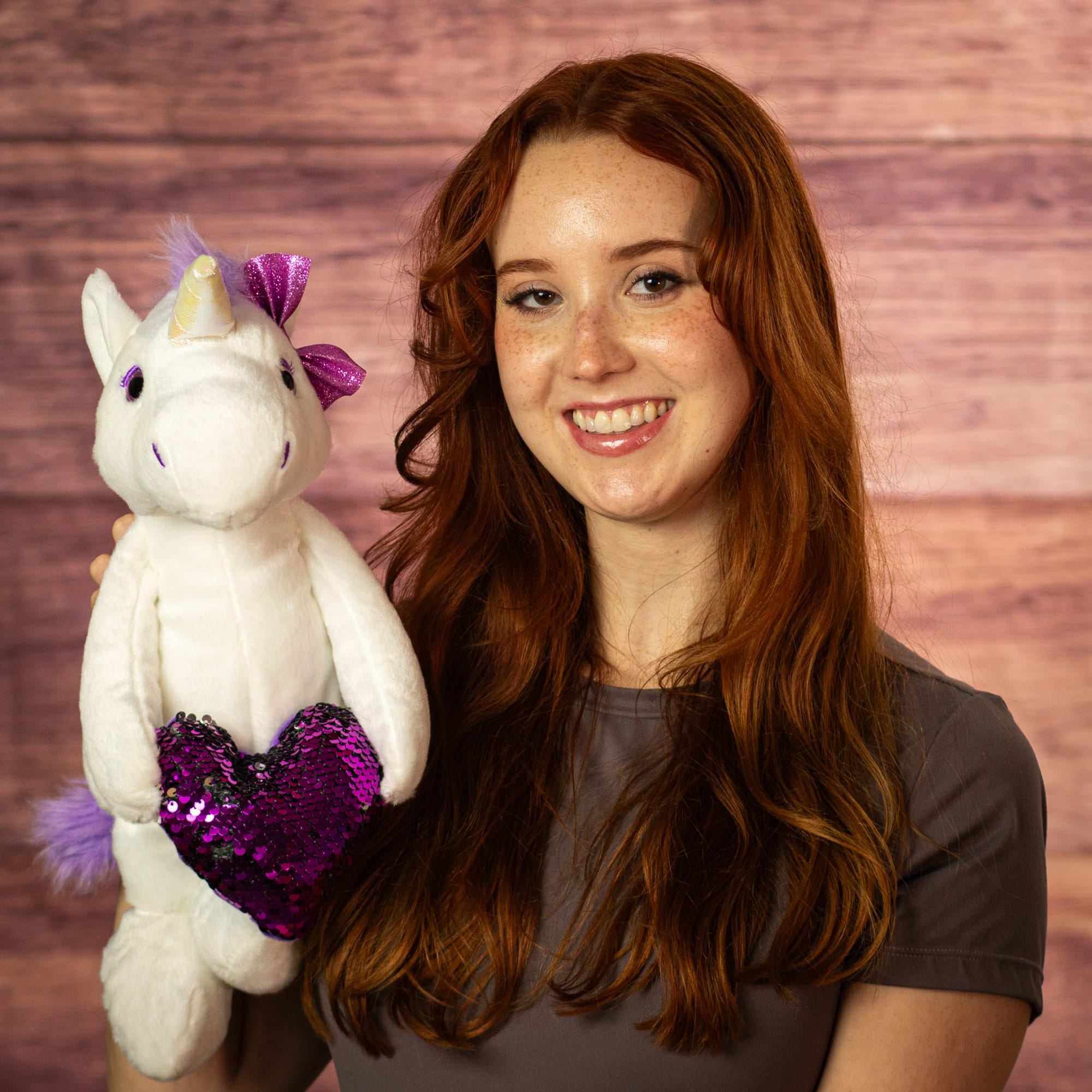 15" Sequin Heart Unicorn Duo