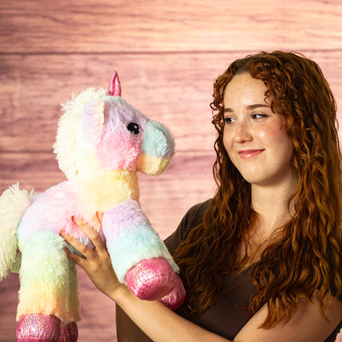 16" Laying Rainbow Dream Unicorn