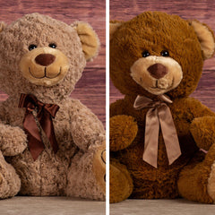 18" Large Sitting Classic Bow Bear