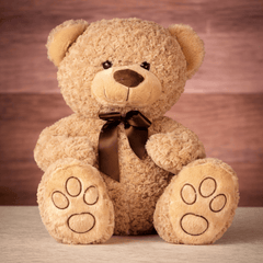 18" Sitting Soft Mocha Bear