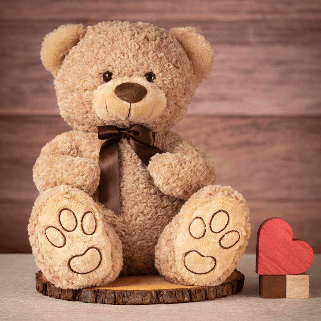 18" Sitting Soft Mocha Bear