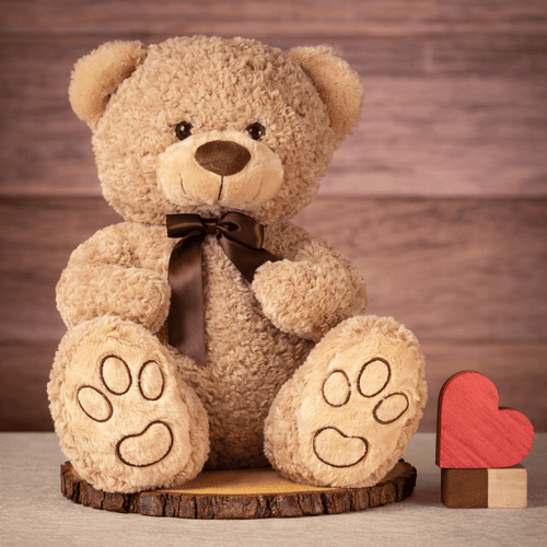 18" Sitting Soft Mocha Bear