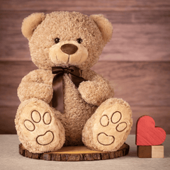 18" Sitting Soft Mocha Bear