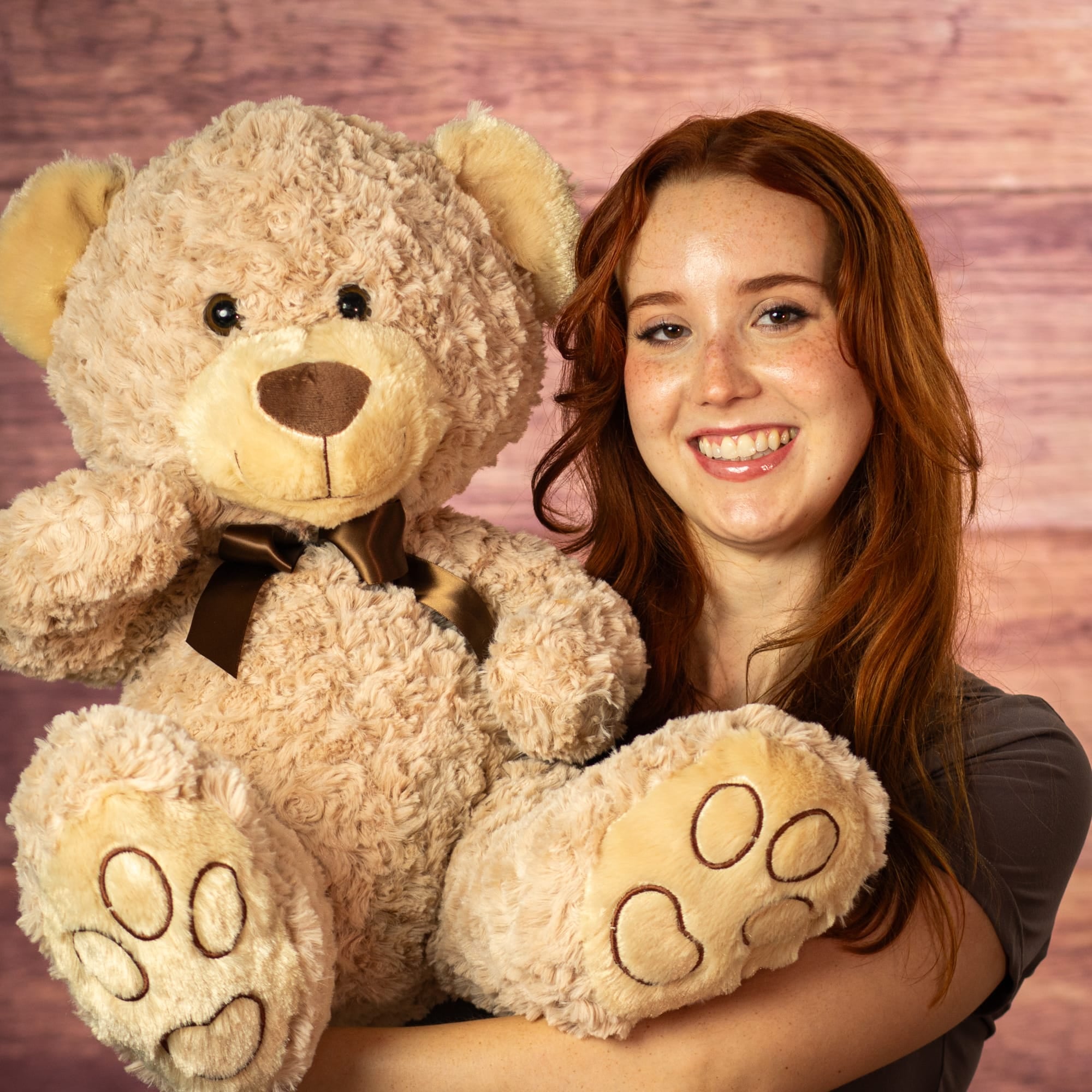 18" Sitting Soft Mocha Bear
