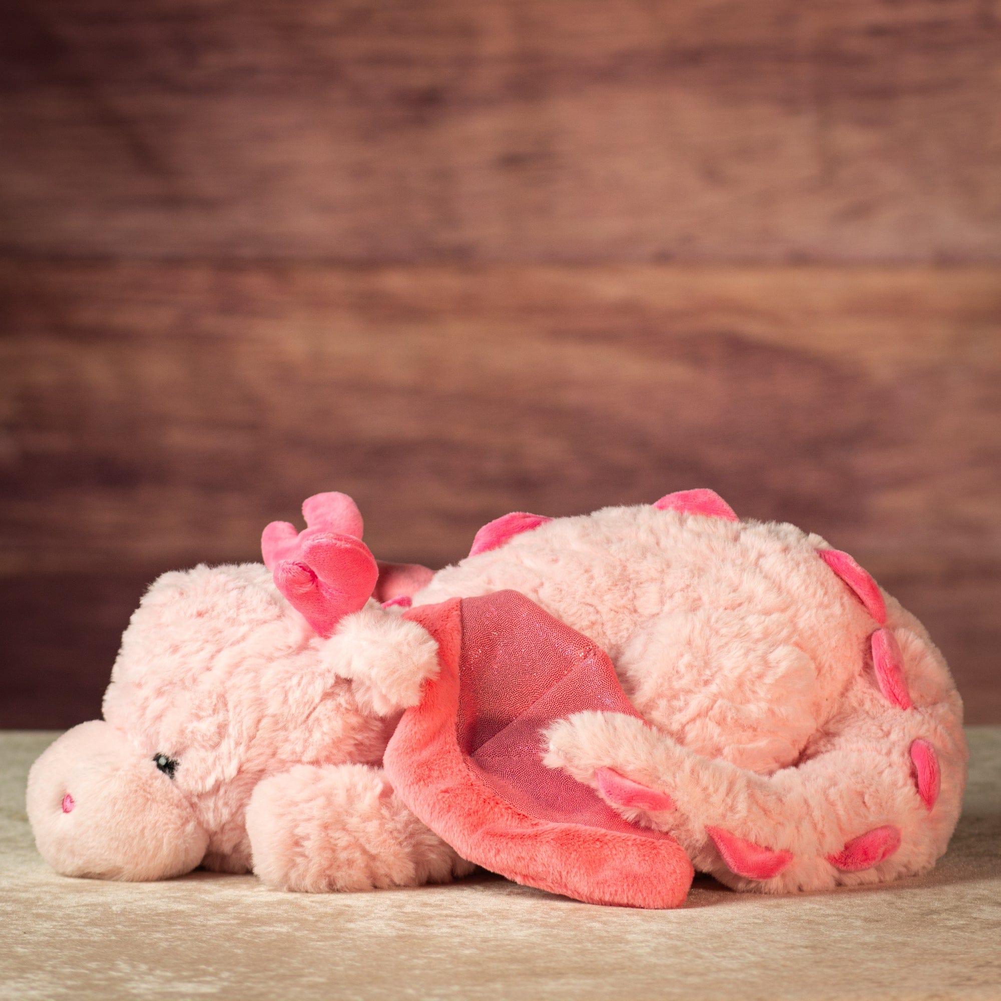 19" Snuggly Weighted Pink Dragon