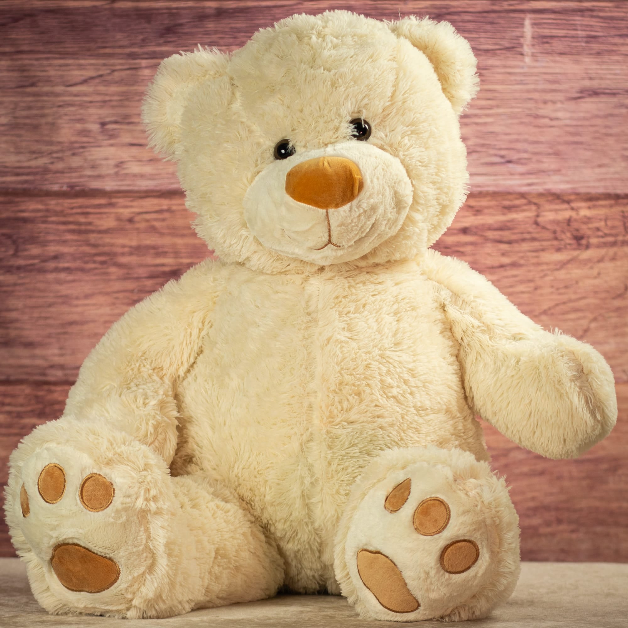 37" Cuddle Jumbo Cream Teddy Bear