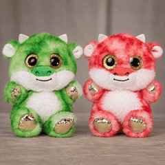 6.5" Dazzle Dragon Assortment with green and red dragons together