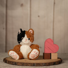 6.5" Sitting Cozy Calico Kitten