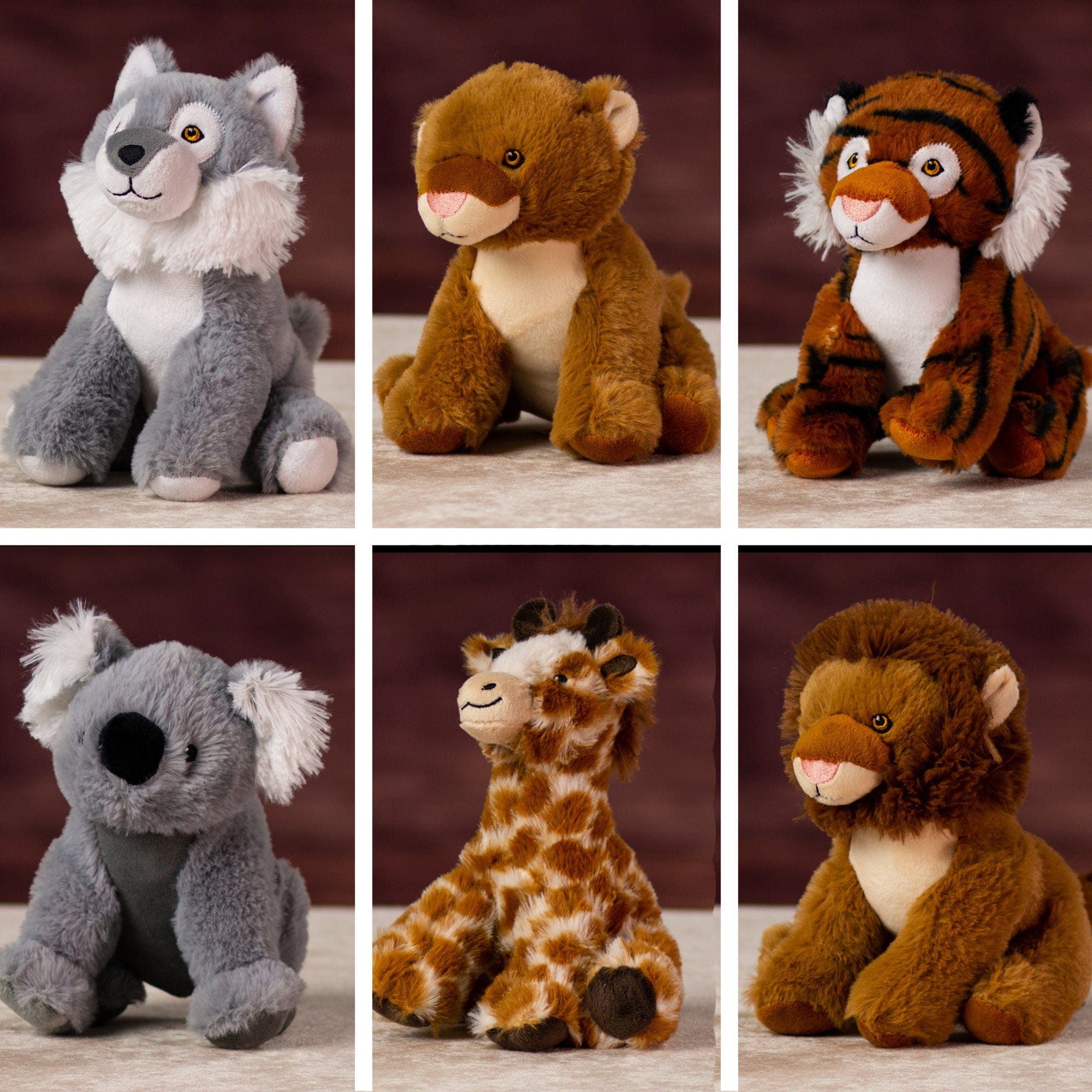 6.5" Small Furry Wild Animal Bundle