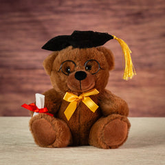 6" Gingerbread Brown Colorama Grad Bear