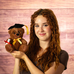 6" Gingerbread Brown Colorama Grad Bear