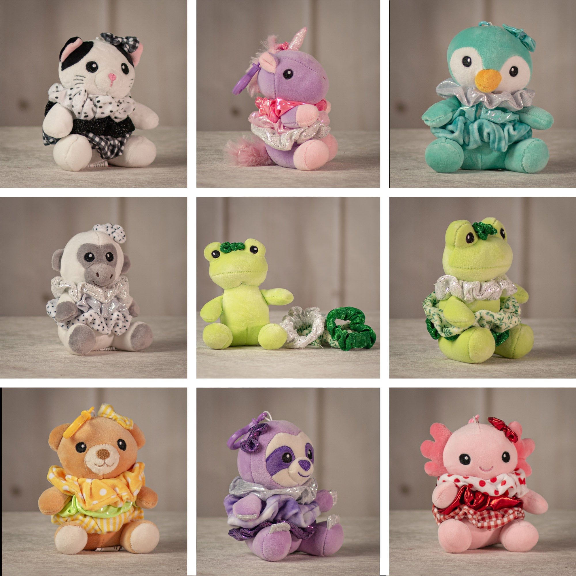 6" Scrunchie Animal Pack